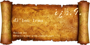 Éles Irma névjegykártya